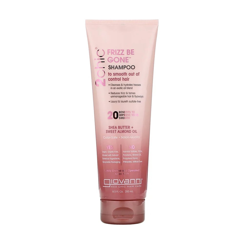 Розгладжувальний шампунь Giovanni 2chic Frizz Be Gone Shampoo Shea Butter + Sweet Almond Oil для неслухняного волосся, 250 мл