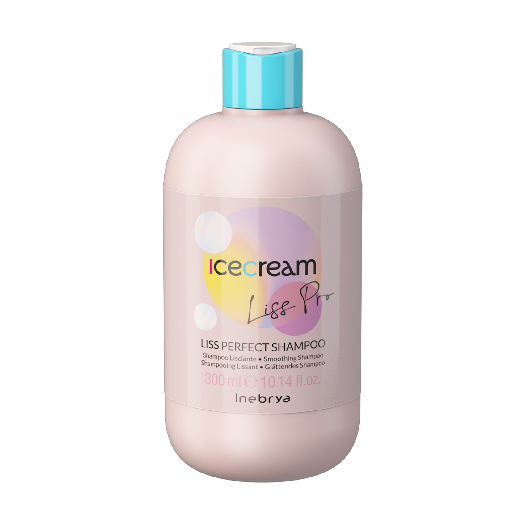 Розгладжувальний шампунь Inebrya Ice Cream Liss Perfect Shampoo для неслухняного та пухнастого волосся, 300 мл