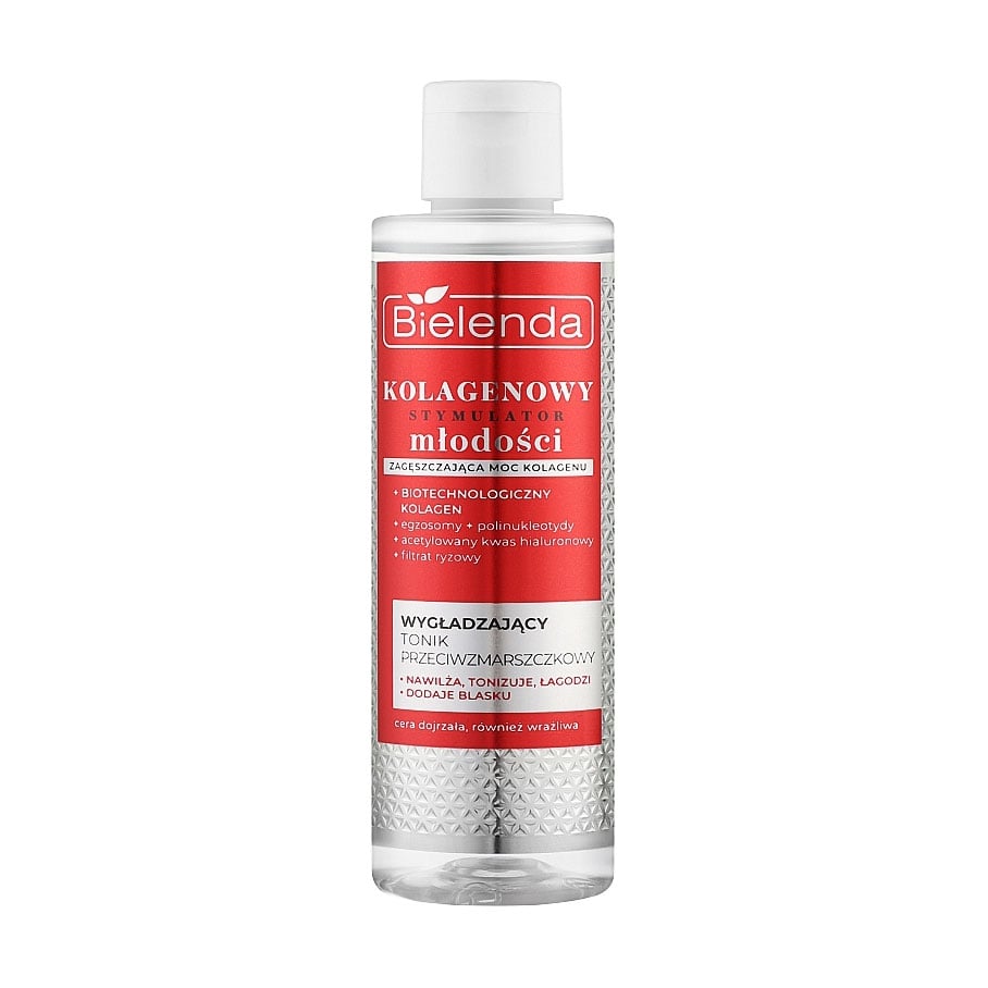 Розгладжувальний тонік для обличчя Bielenda Collagen Youth Stimulator Toner проти зморщок, 200 мл