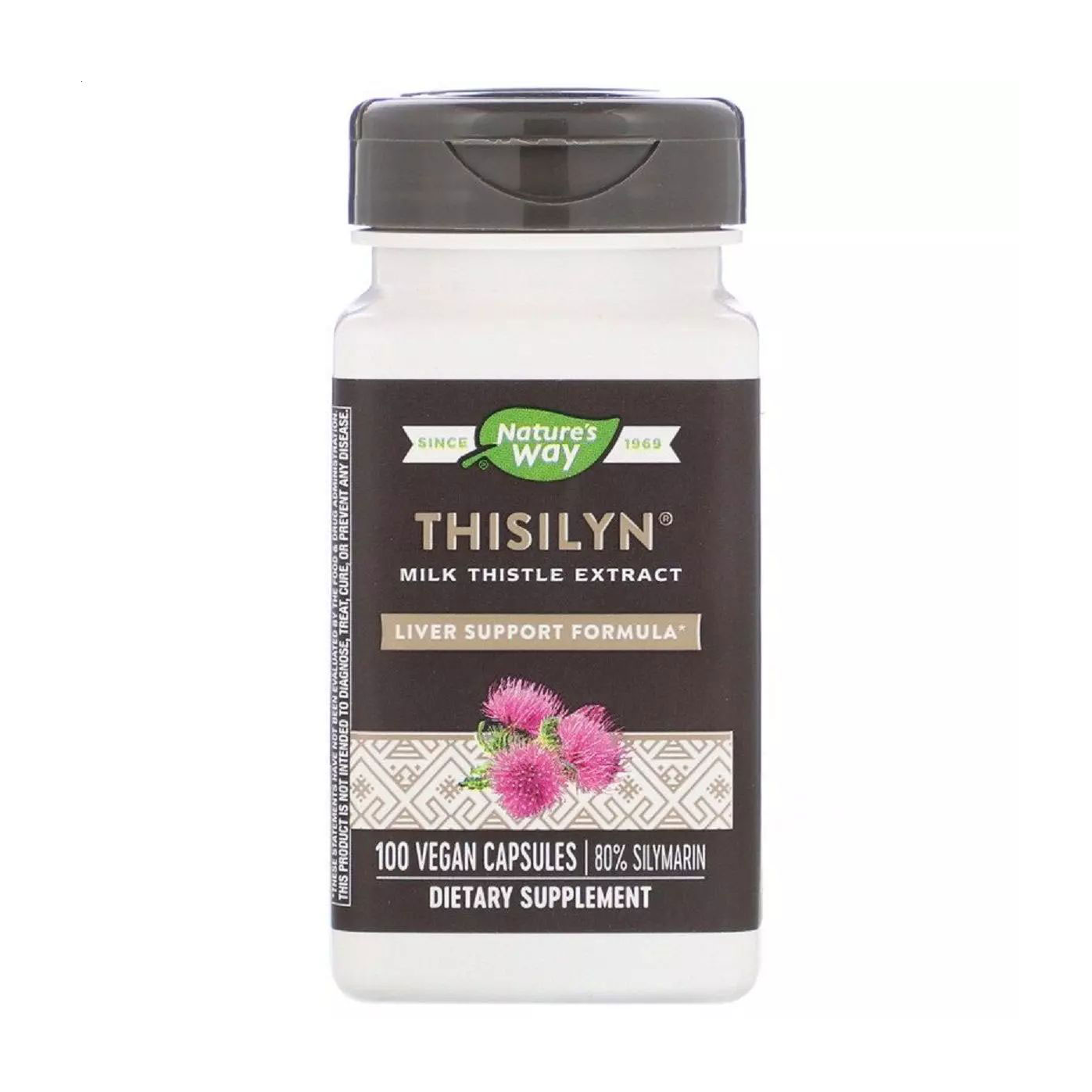 Розторопша Nature's Way Thisilyn Milk Thistle Liver Support Formula, 100 капсул