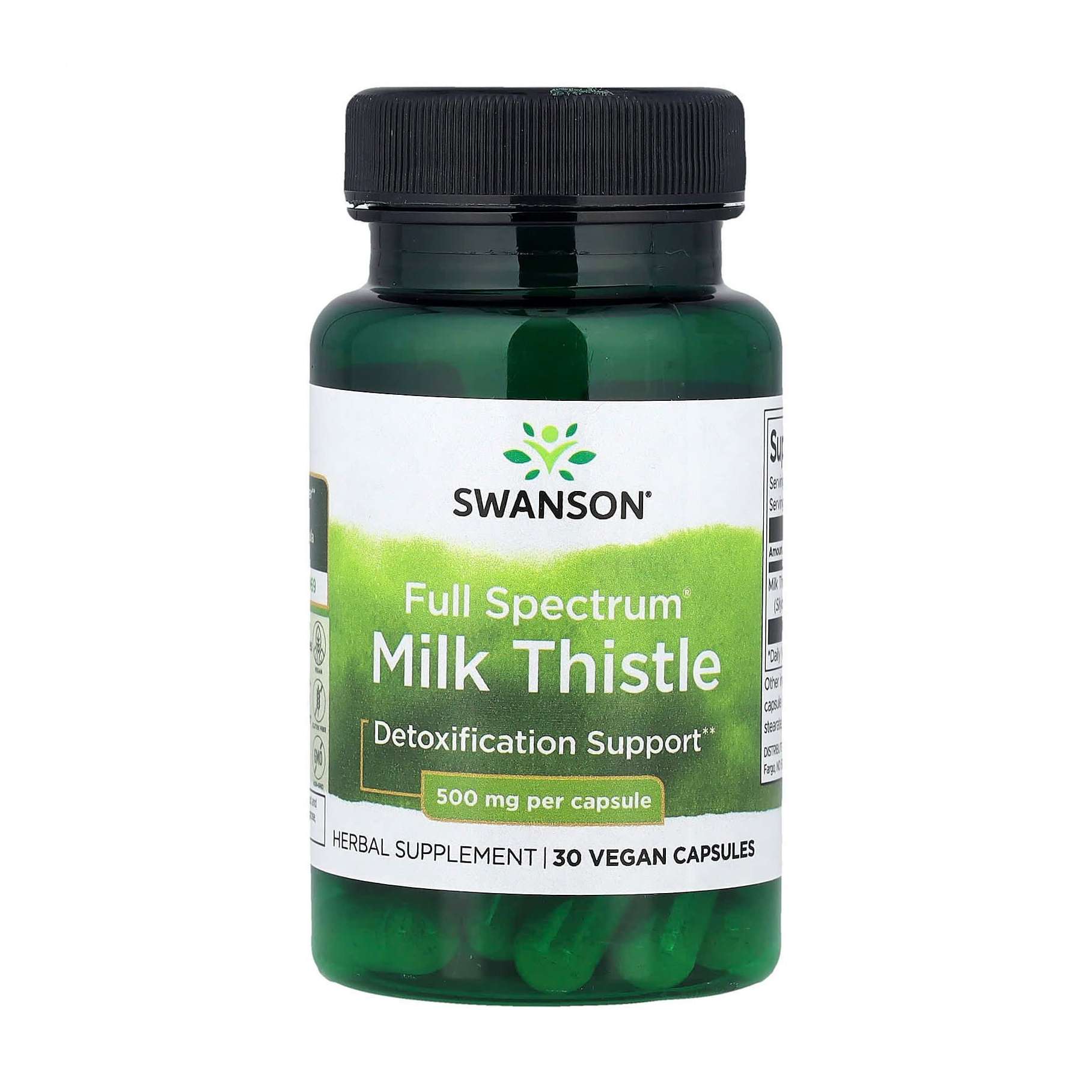 Розторопша Swanson Full Spectrum Milk Thistle 500 мг, 30 капсул