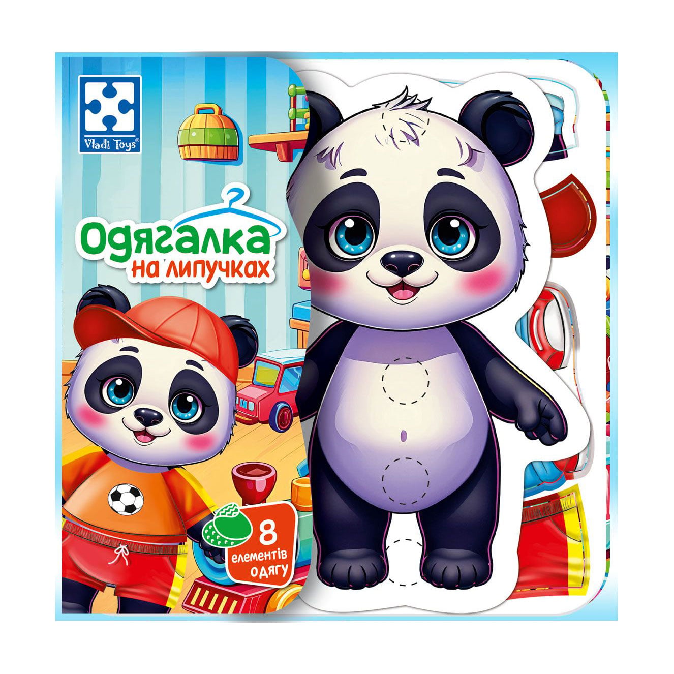Розвивальна гра Vladi Toys Панда, з липучками, від 3 років, 8 деталей (VT1320-06)