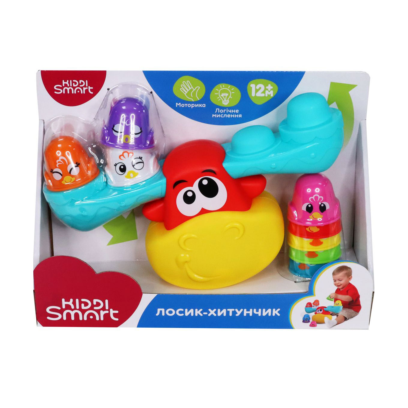 Розвивальна іграшка-балансир Kiddi Smart Лосик-хитунчик, від 1 року (4553-KS)