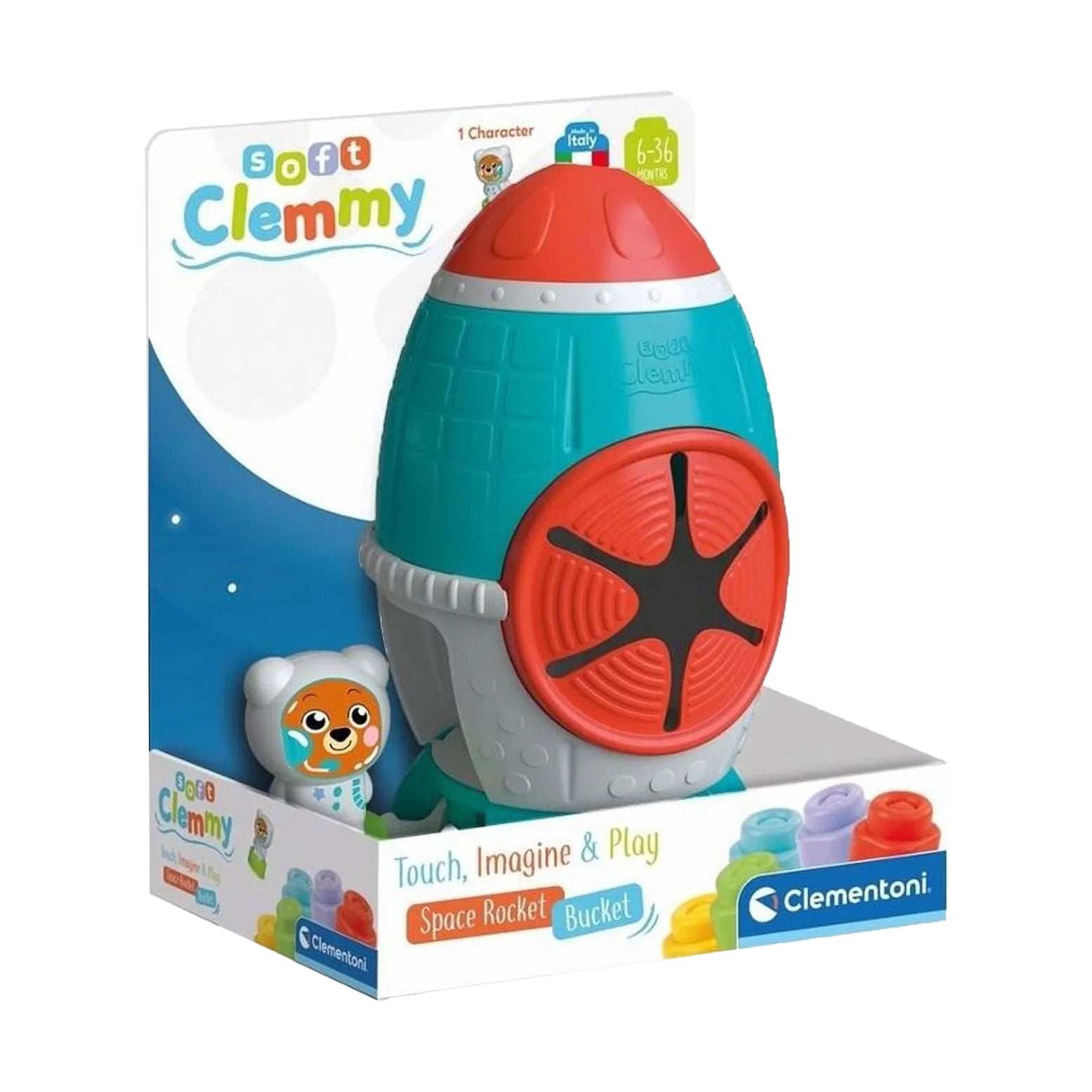 Розвивальна іграшка Clementoni Soft Clemmy Космічна ракета, від 6 місяців, 21*27.5*15 см (17806)
