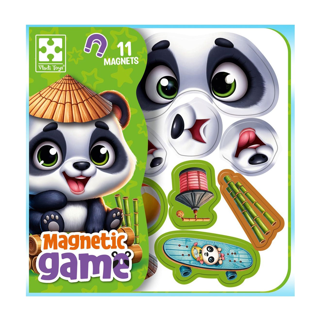 Розвивальна магнітна гра Vladi Toys Емоції Пандочки, від 3 років, 11 деталей (VT3220-06)