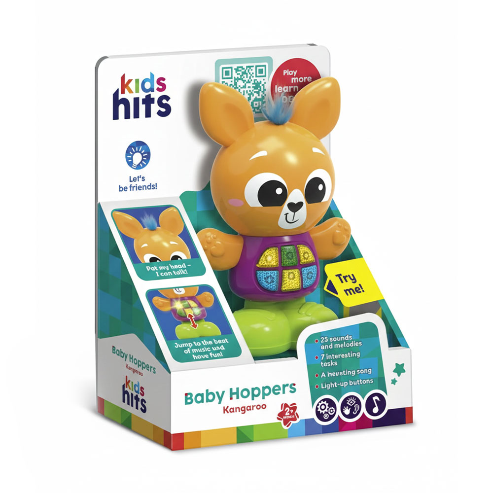 Розвивальна музична іграшка Kids Hits Baby Hoppers Кенгуру, від 2 років, 9.7*14.9*5.9 см (KH11/001)
