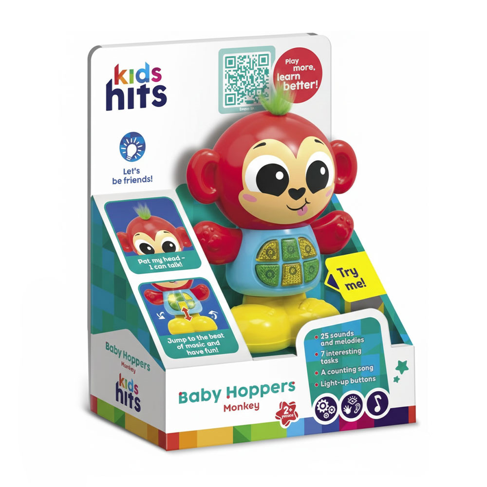 Розвивальна музична іграшка Kids Hits Baby Hoppers Мавпа, від 2 років, 9.7*14.9*5.9 см (KH11/003)