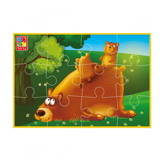 Розвивальні м'які бебі-пазли Vladi Toys Малюк зможе, Ведмежата, 12 деталей, від 3 років (VT1103-98)