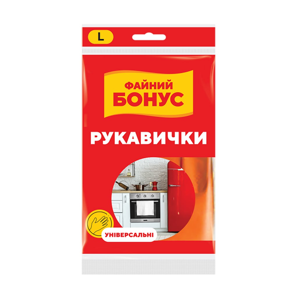 Рукавички Бонус економ, універсальні, розмір L, 1 пара