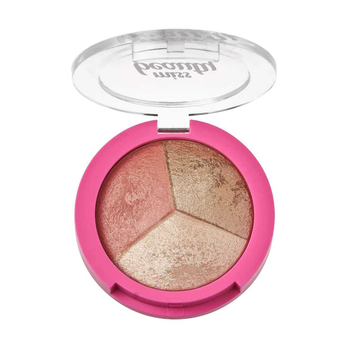 Рум'яна та хайлайтер для обличчя Golden Rose Miss Beauty Glow Baked Trio, 6.5 г