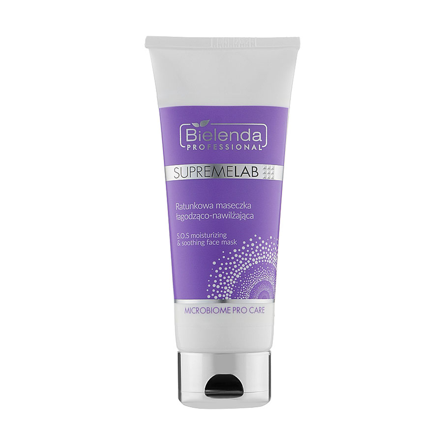 Рятівна заспокійлива та зволожувальна маска для обличчя Bielenda Professional Supremelab Microbiome Pro Care Face Mask, 70 мл