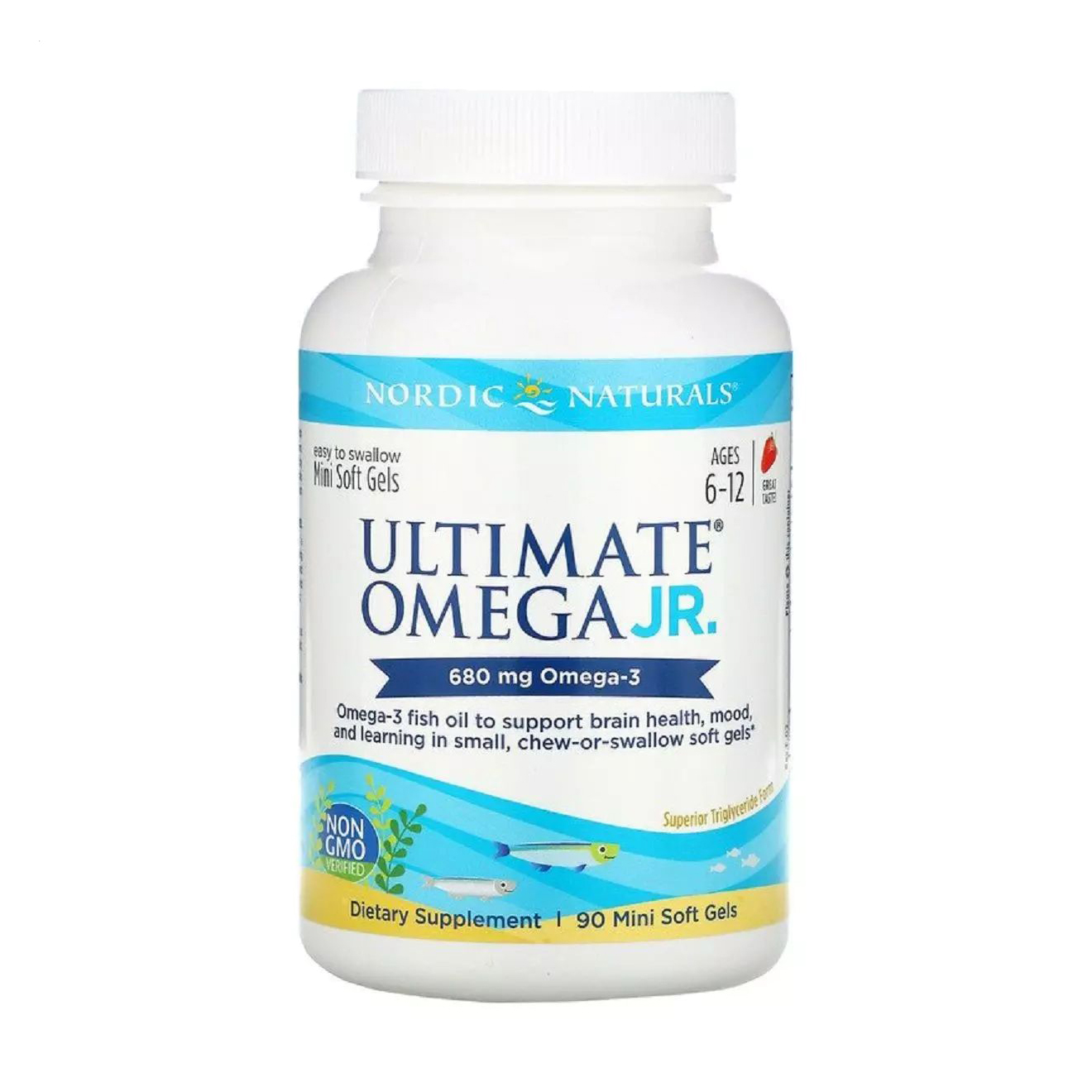 Риб'ячий жир для підлітків Nordic Naturals Ultimate Omega Junior 680 мг, 90 капсул