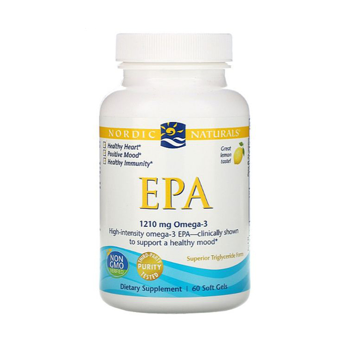 Риб'ячий жир Nordic Naturals EPA Omega-3 1210 мг, зі смаком лимону, 60 гелевих капсул