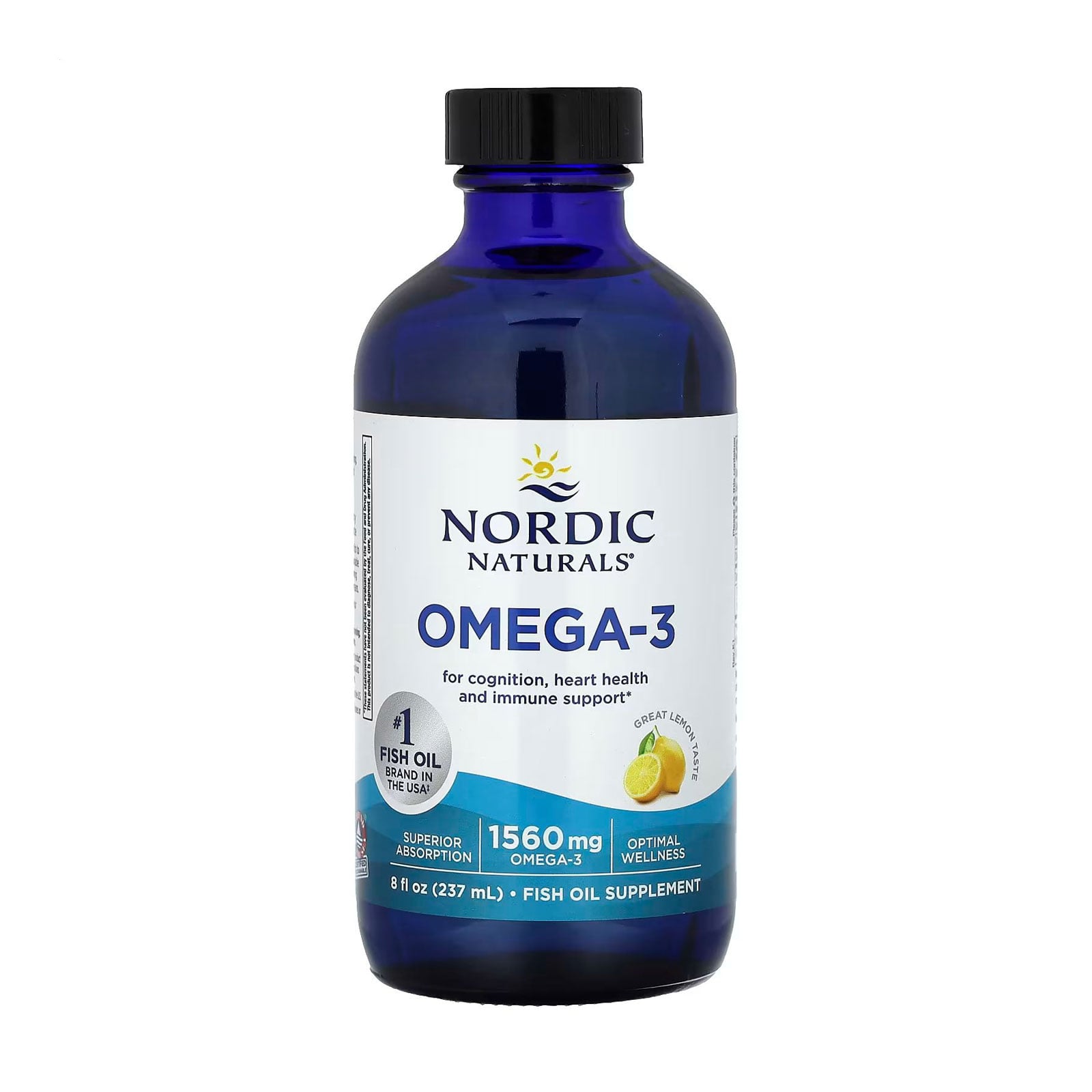 Риб'ячий жир Nordic Naturals Omega-3 1560 мг, зі смаком лимону, 237 мл