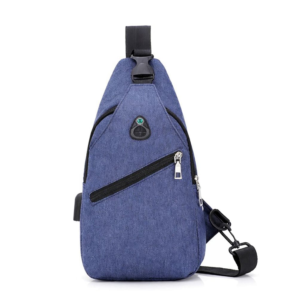 Рюкзак Cosmo Shop з одним плечовим ременем та USB-роз’ємом, синій, 17*33*9 см (BP003Blue)