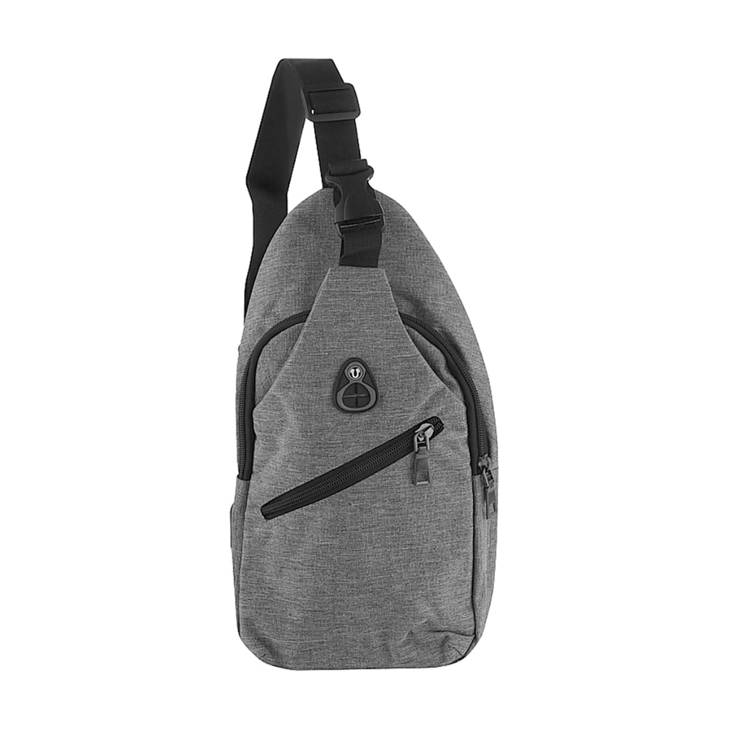 Рюкзак Cosmo Shop з одним плечовим ременем та USB-роз’ємом, сірий, 17*33*9 см (BP003Gray)