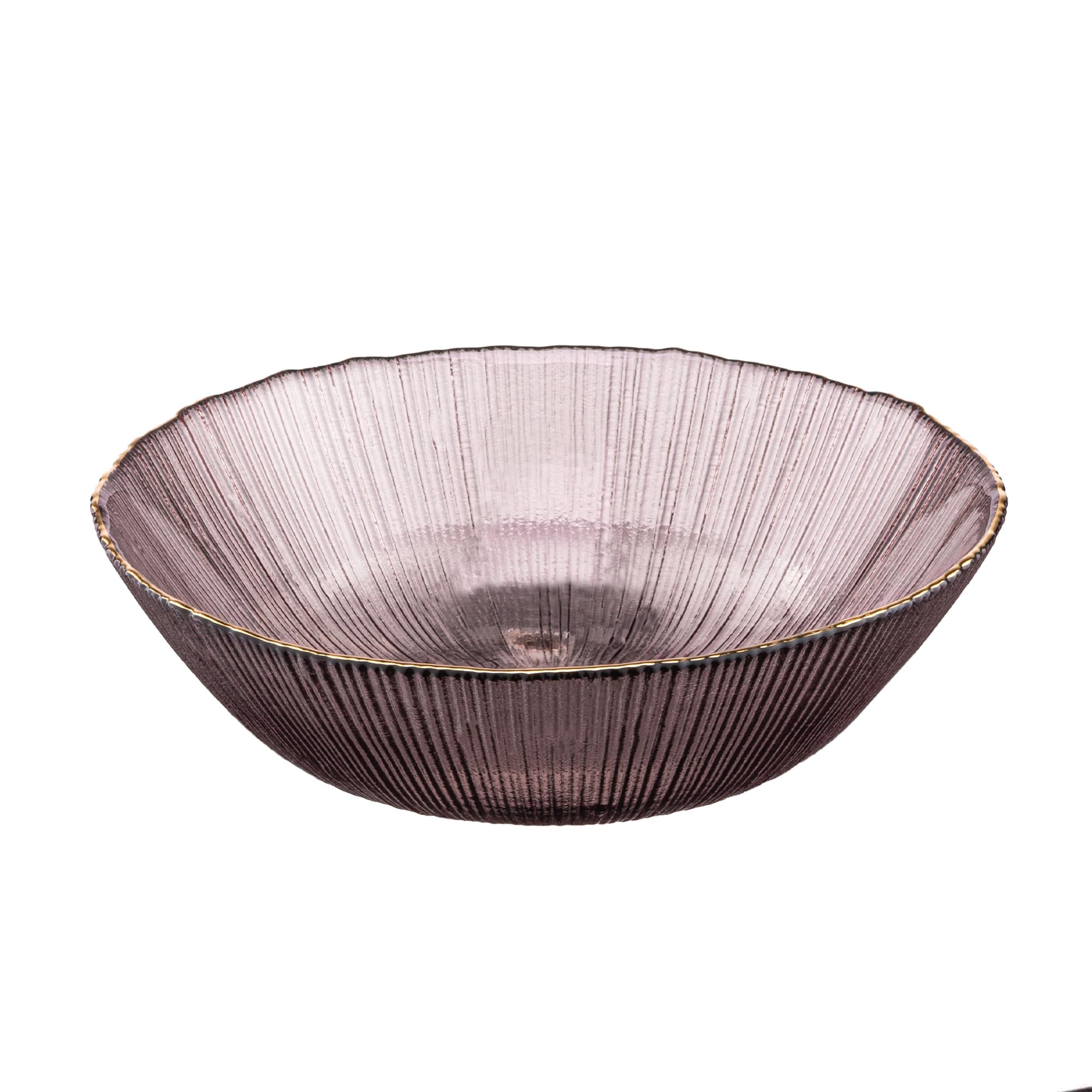 Салатник Ardesto Mallow скло, рожевий, 20 см (AR5015)