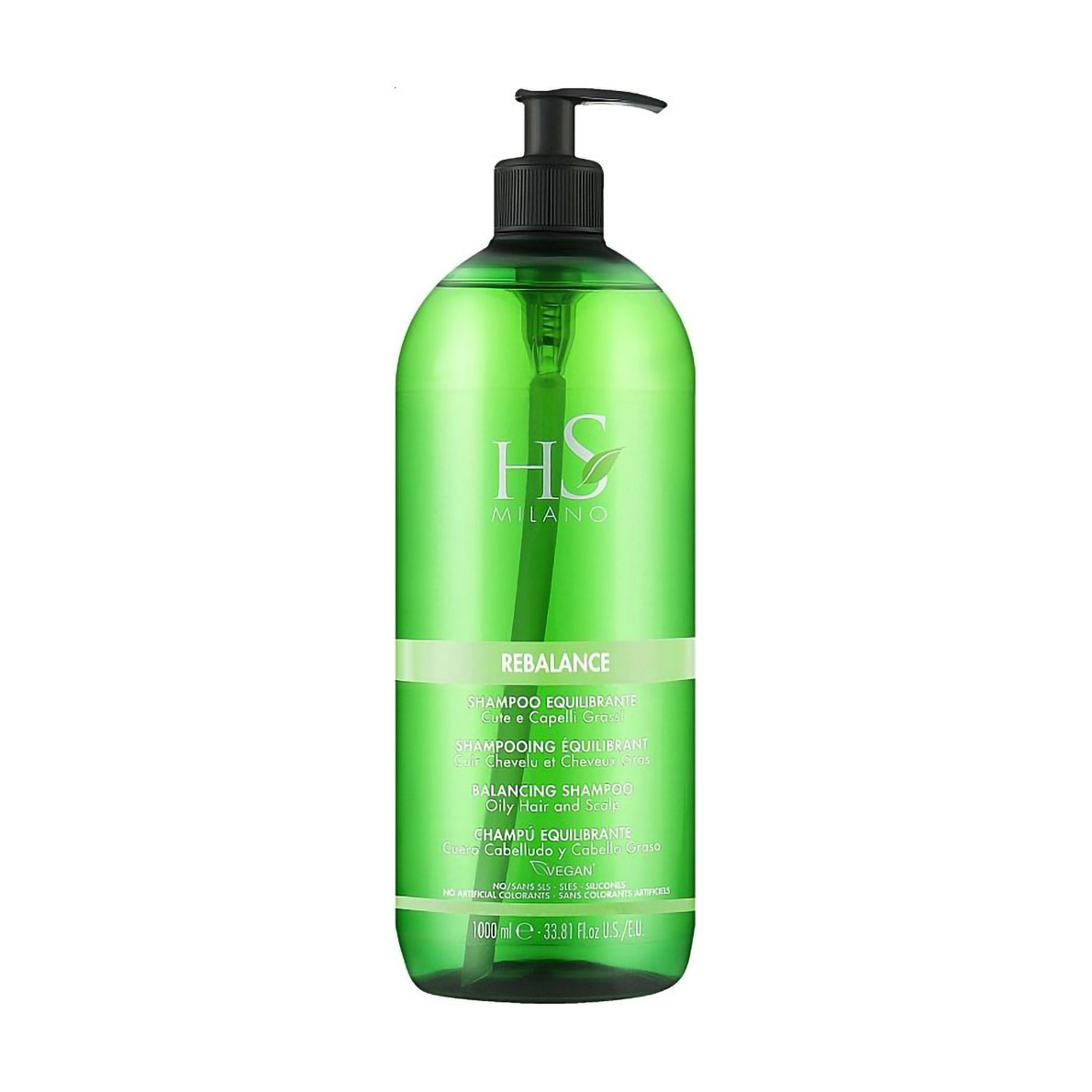 Себорегулювальний шампунь HS Milano Rebalance Balancing Shampoo для жирного волосся, 1 л