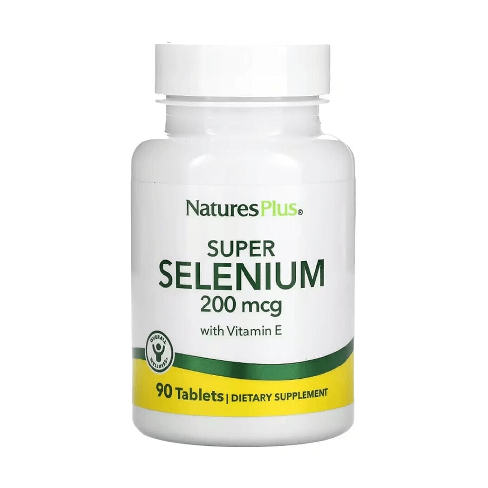 Селен з вітаміном Е NaturesPlus Super Selenium With Vitamin E, 200 мкг, 90 таблеток