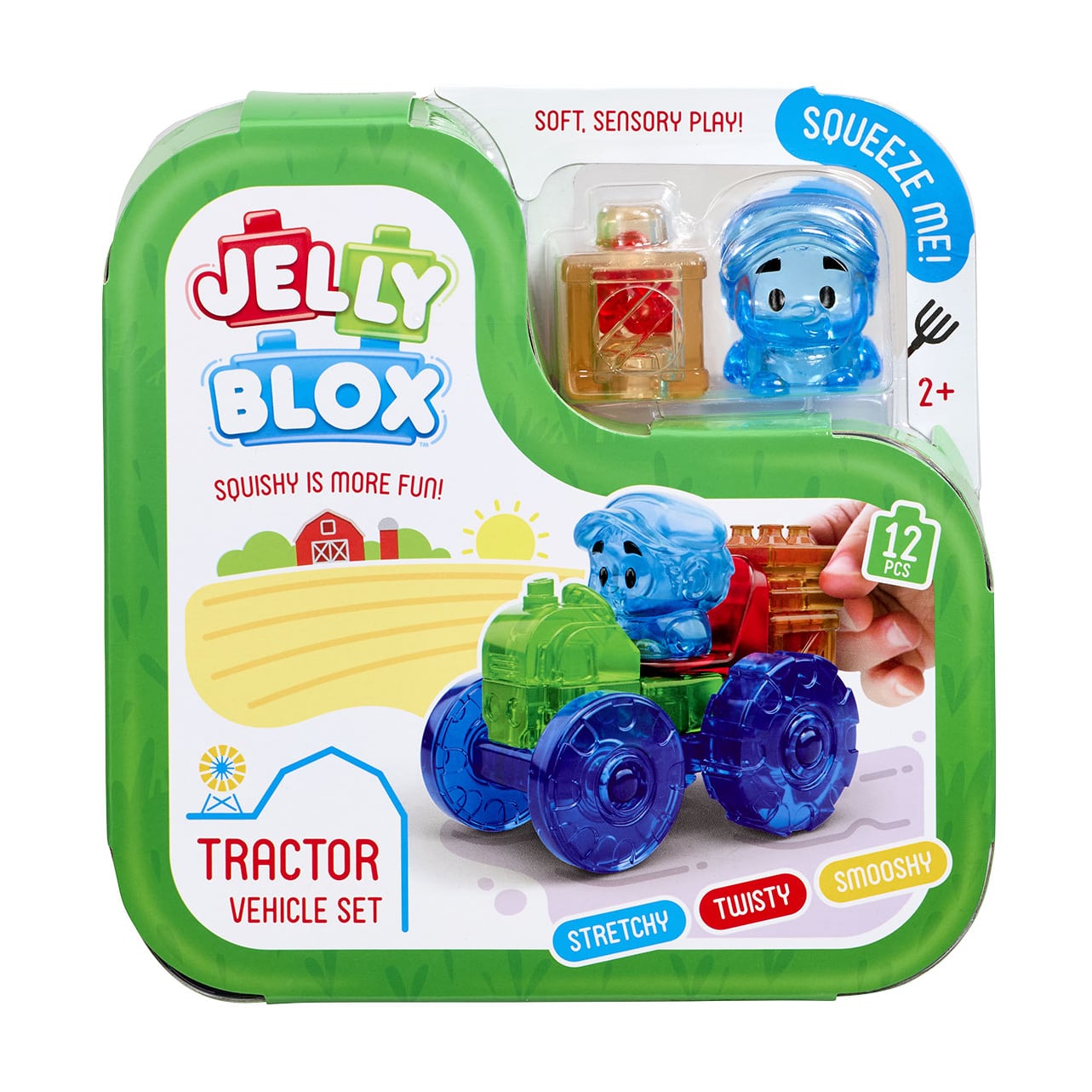 Сенсорний конструктор Jelly Blox Барвистий трактор, від 2 років, 12 елементів (932945)