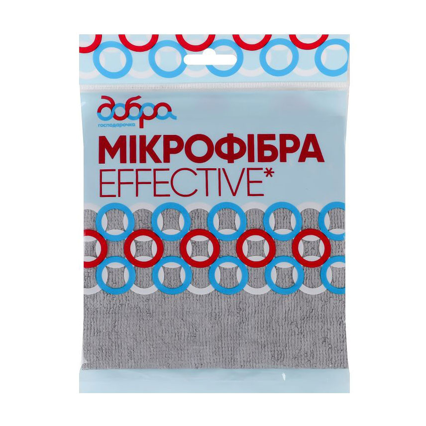 Серветка для прибирання Добра господарочка Effective з мікрофібри, 30*30 см, 1 шт