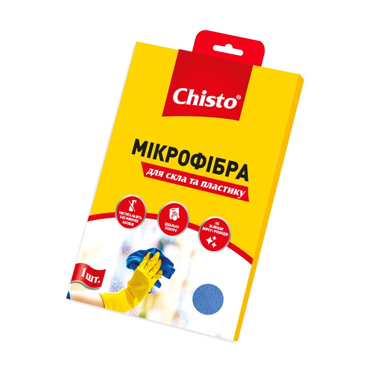 Серветка з мікрофібри Chisto для вікон та пластику, 1 шт