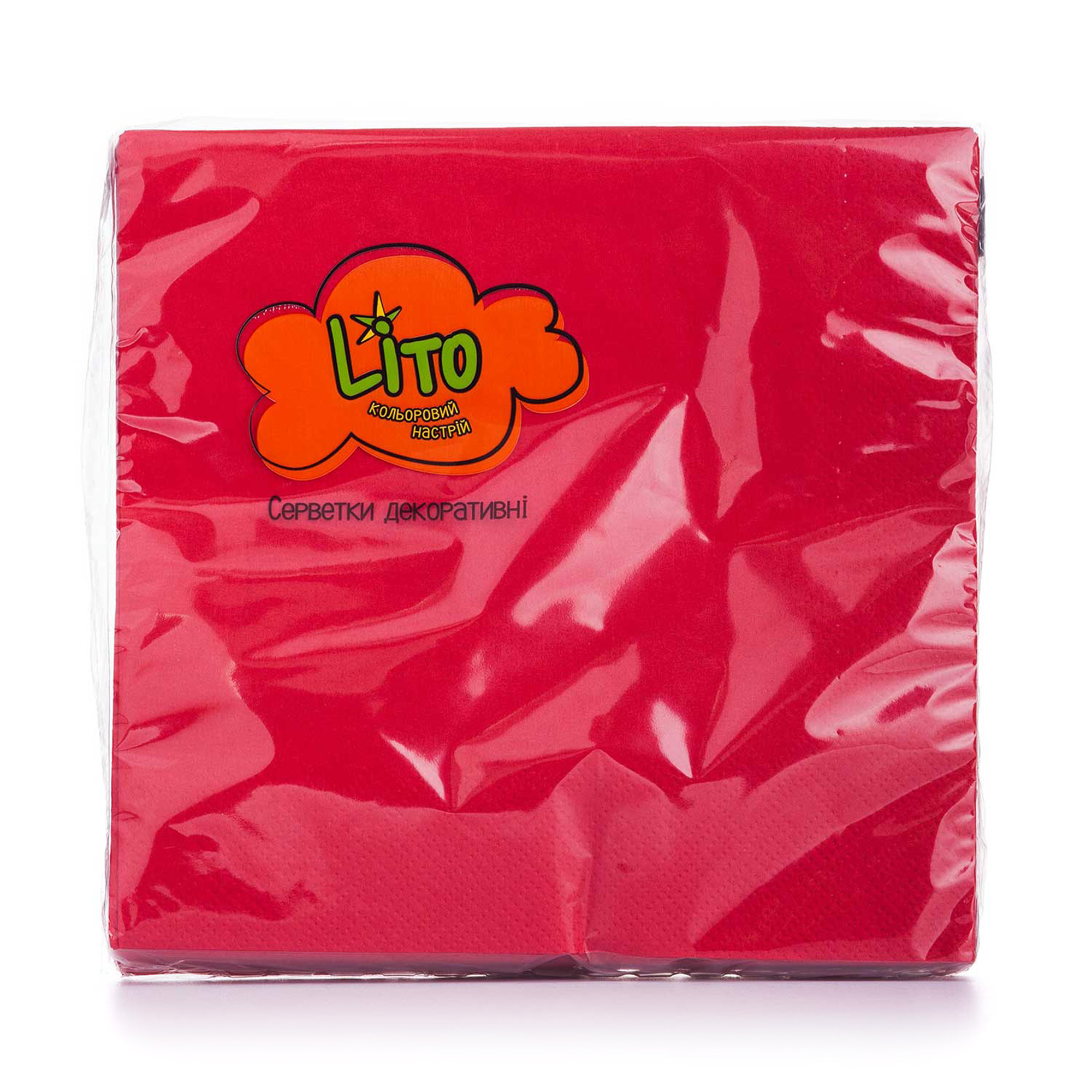 Серветки декоративні Lito 2-шарові, червоні, 33*33 см, 20 шт