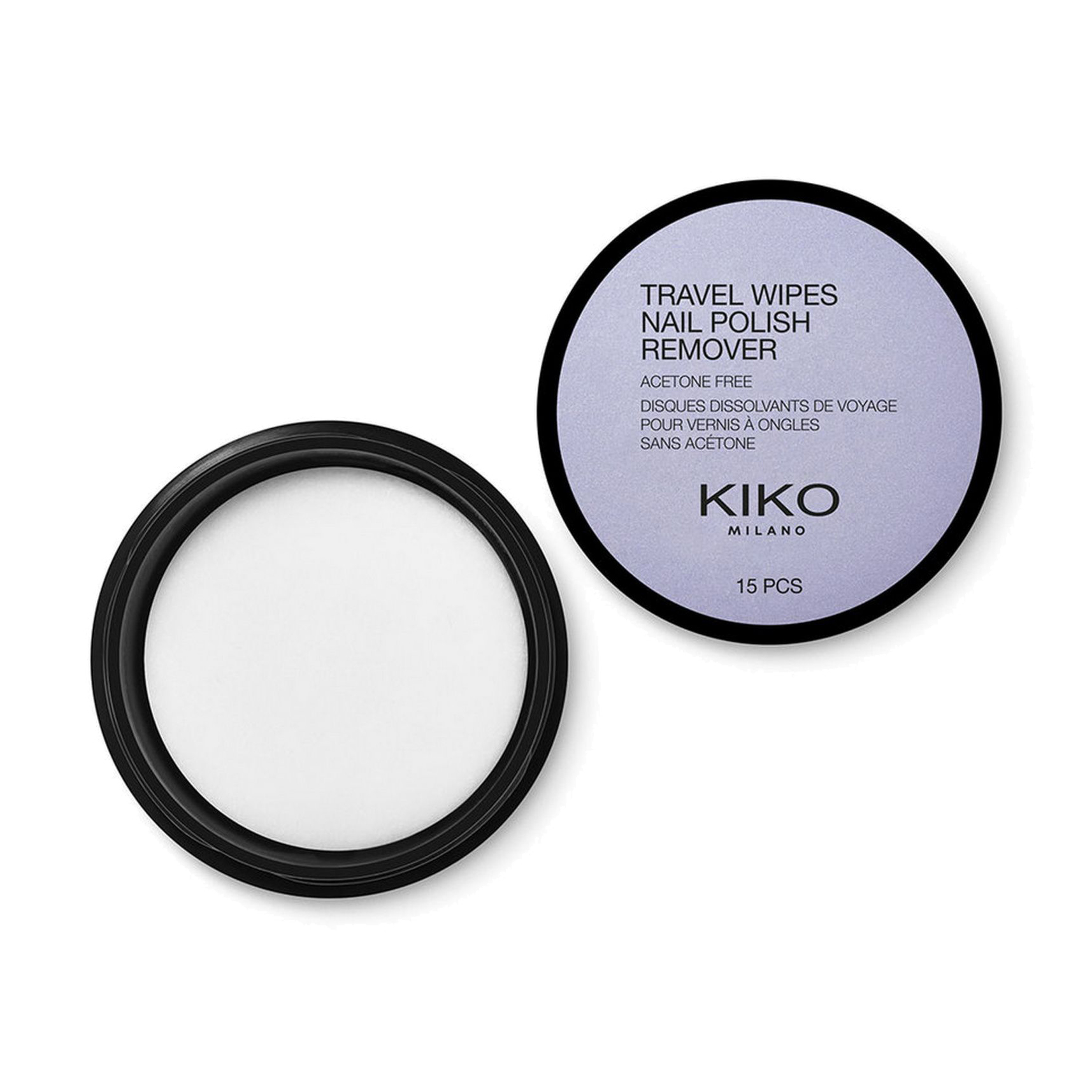 Серветки для зняття лаку Kiko Milano Travel Wipes Nail Polish Remover, 15 шт