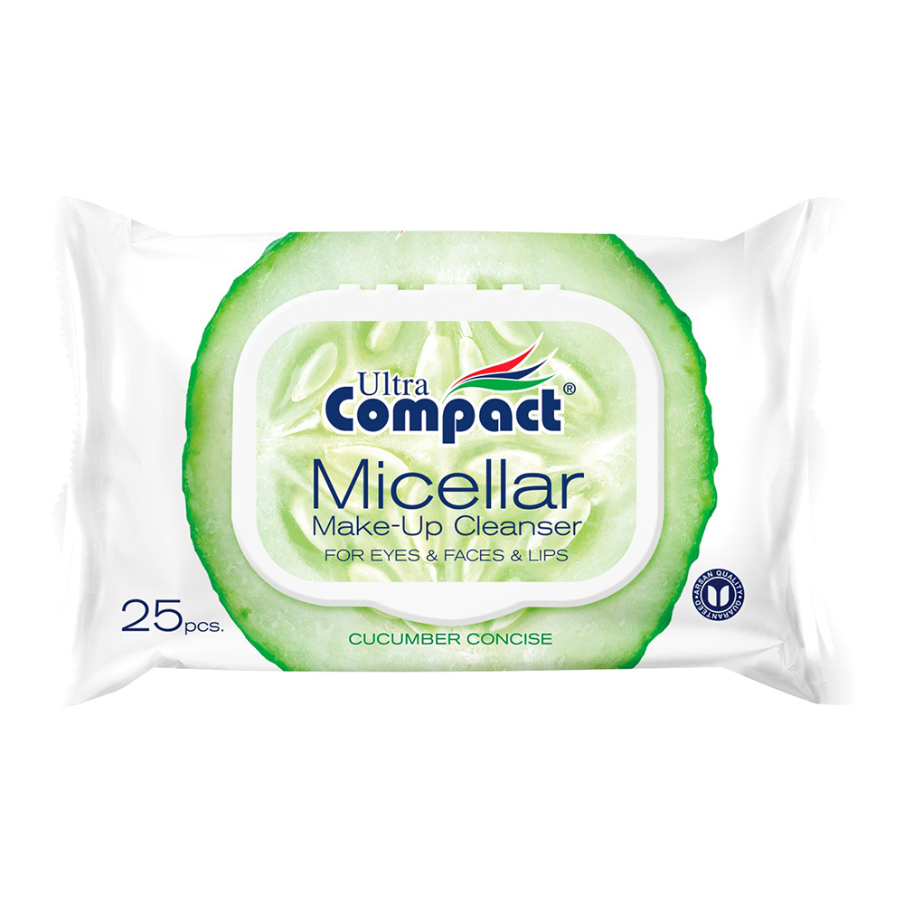 Серветки для зняття макіяжу Ultra Compact Micellare з міцелярною водою, 25 шт