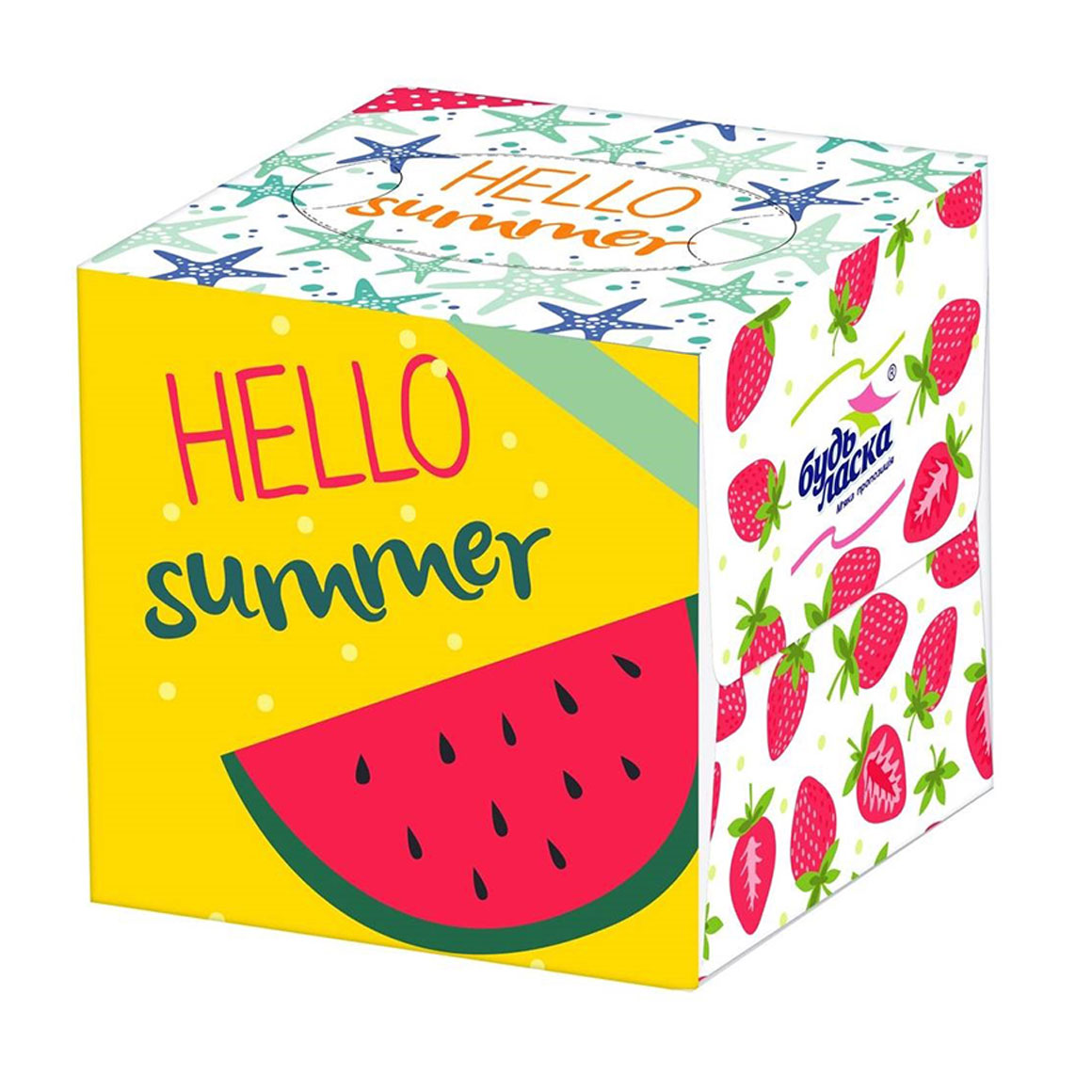 Серветки паперові Будь Ласка Пори року Hello Summer, 2-шарові, 80 шт
