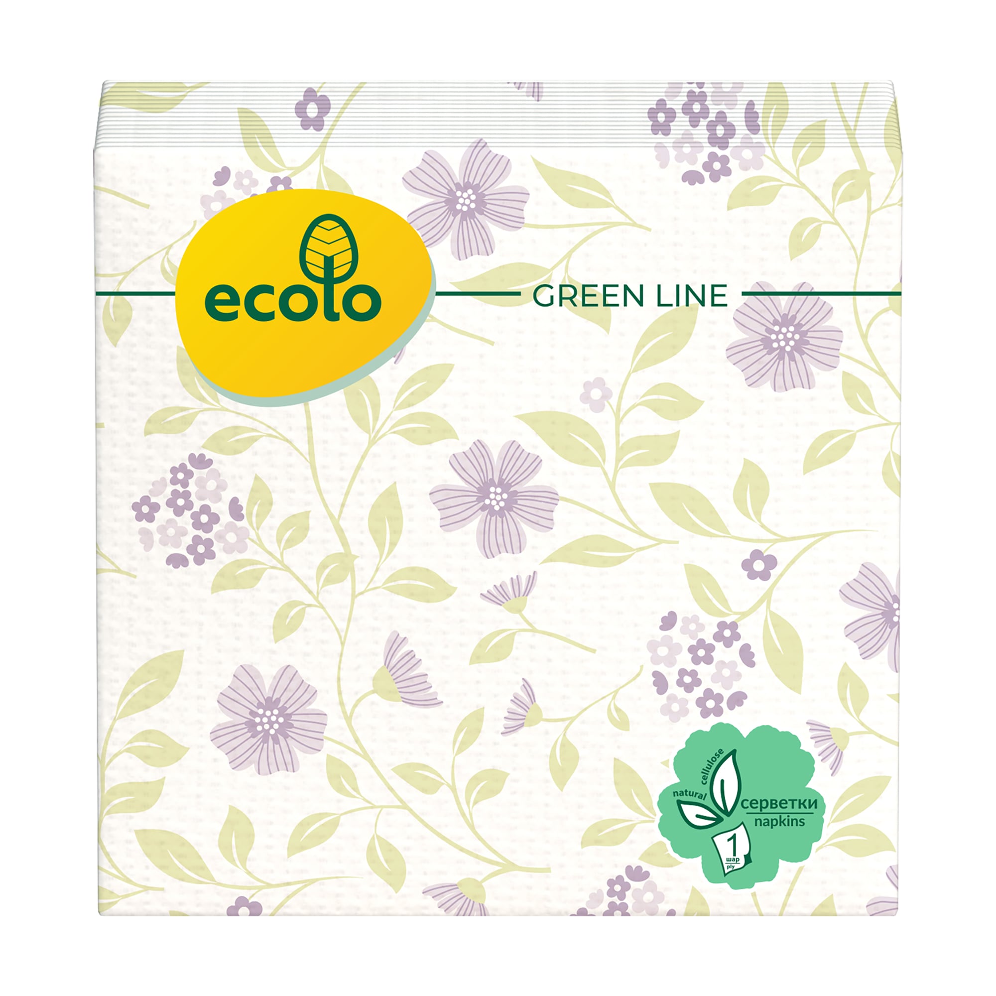 Серветки RUTA Ecolo Святкові, 1-шарові, 33*33 см, 80 шт