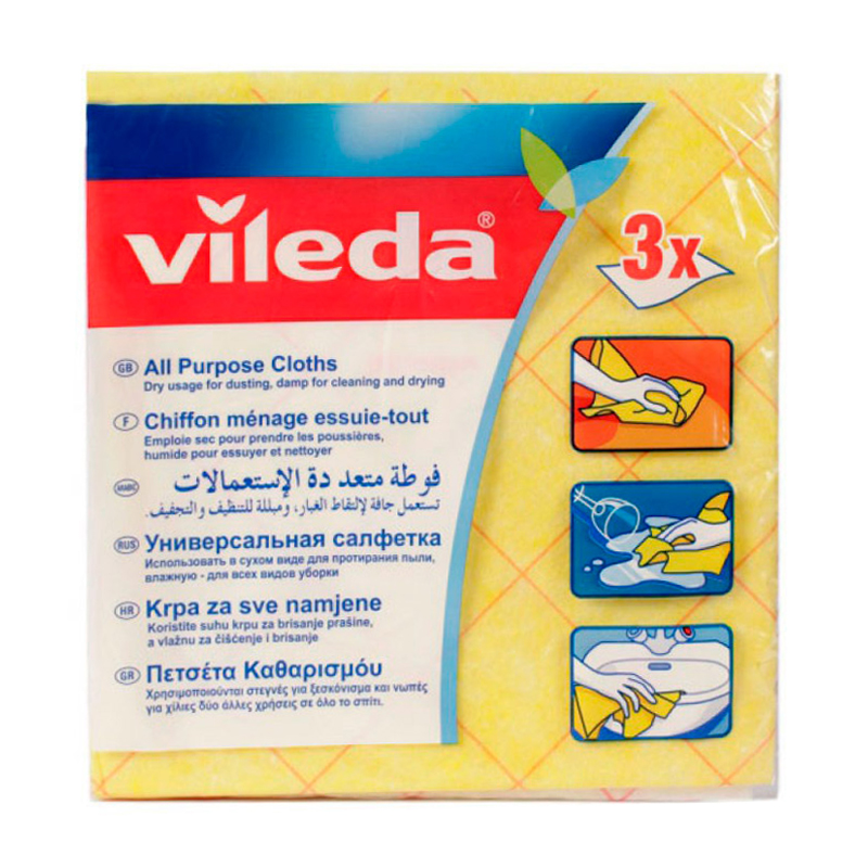 Серветки Vileda Allpurpose Cloth універсальні, 3 шт