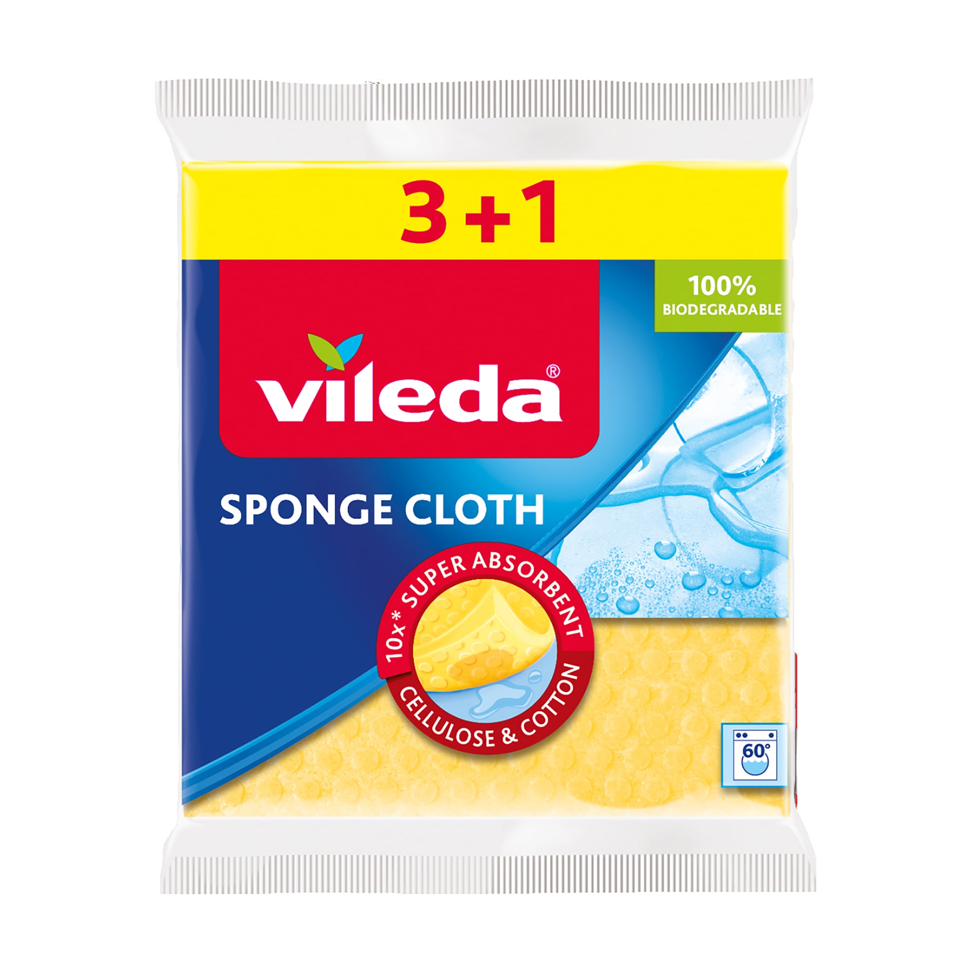 Серветки вологопоглинальні Vileda Sponge Cloth, 4 шт