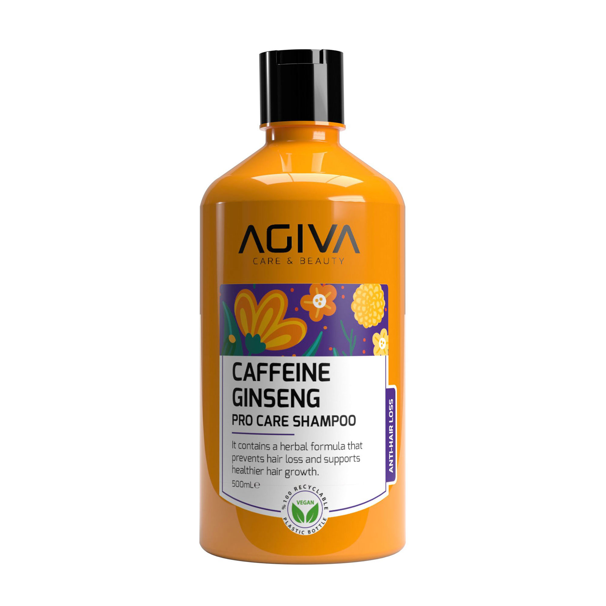 Шампунь Agiva Caffeine Ginseng Pro Care Shampoo проти випадіння волосся, 500 мл