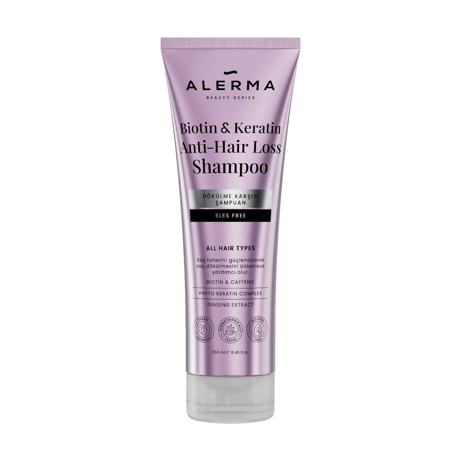 Шампунь Alerma Biotin &amp; Keratin Anti-Hair Loss Shampoo проти випадіння волосся, 250 мл
