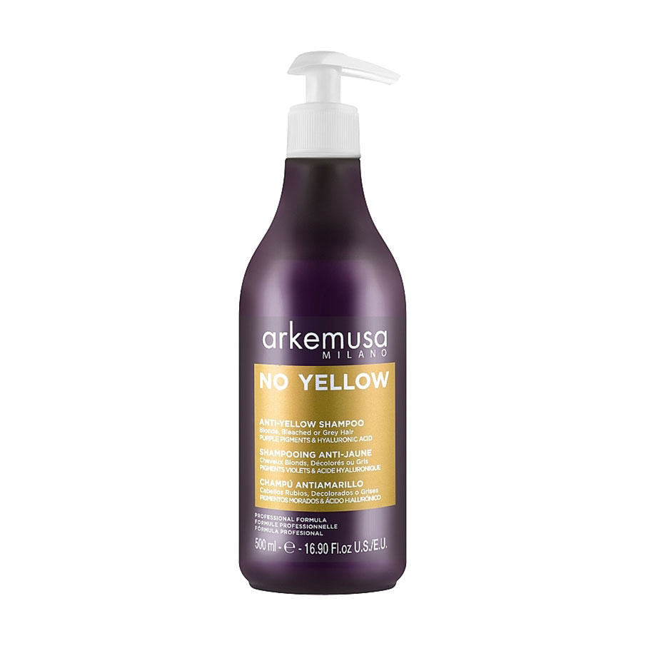 Шампунь Arkemusa No Yellow Shampoo проти жовтизни, для блонда, освітленого та сивого волосся, 500 мл
