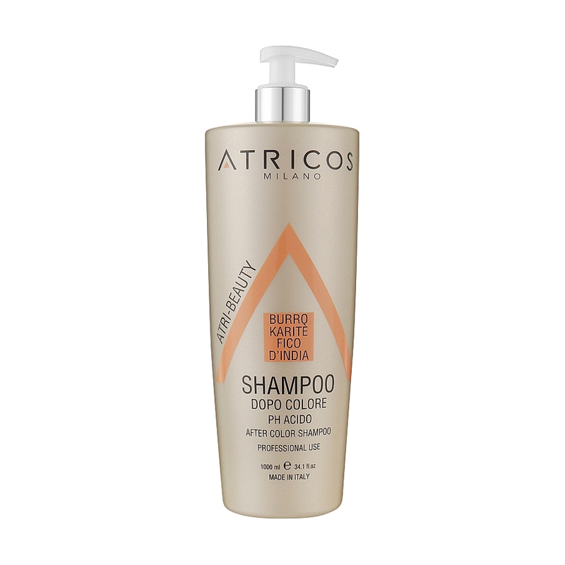 Шампунь Atricos Milano Atri-Beauty After Color Shampoo для фарбованого волосся, з олією ши та опунцією, 1 л