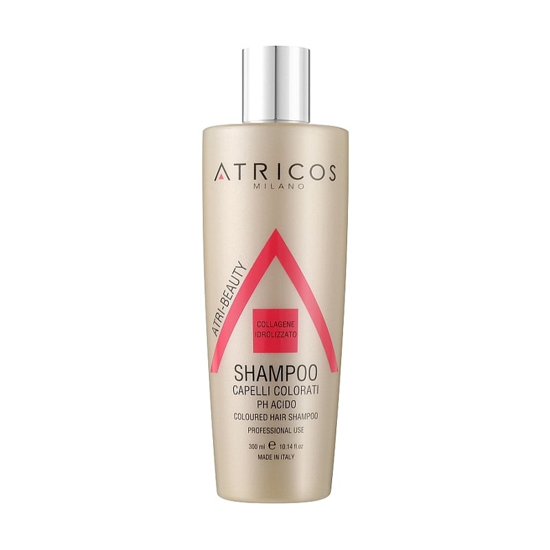 Шампунь Atricos Milano Atri-Beauty Coloured Hair Shampoo для фарбованного волосся, з колагеном, 300 мл