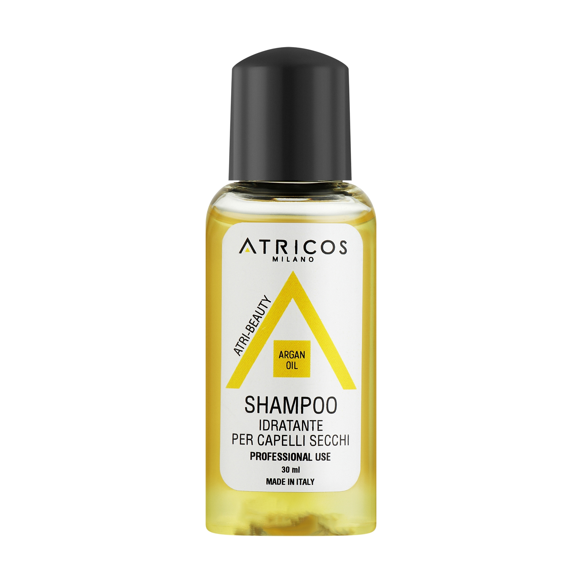 Шампунь Atricos Milano Atri-Beauty Moisturising Shampoo для сухого волосся, з аргановою олією, 30 мл