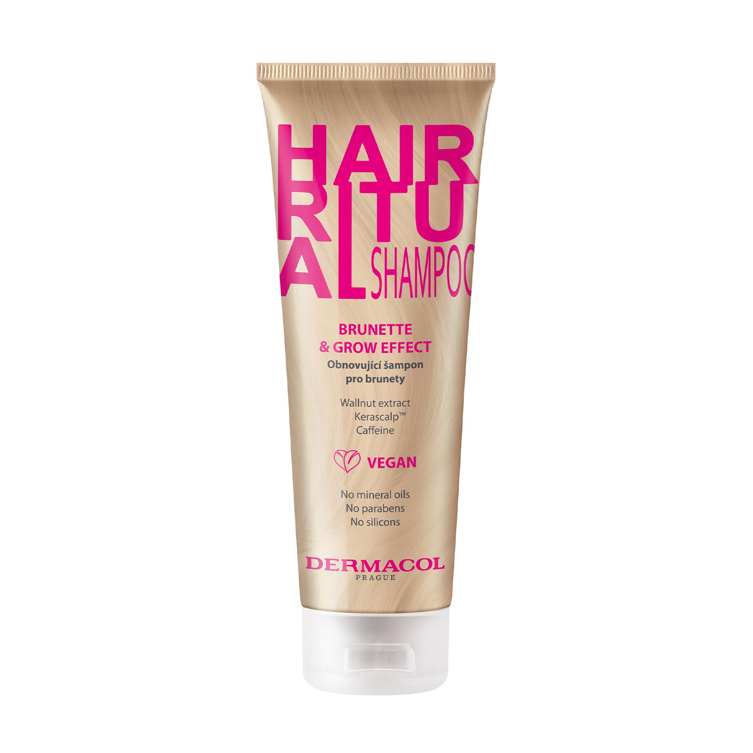 Шампунь Dermacol Hair Ritual Brunette &amp; Grow Effect Shampoo для темного волосся, з ефектом росту, 250 мл