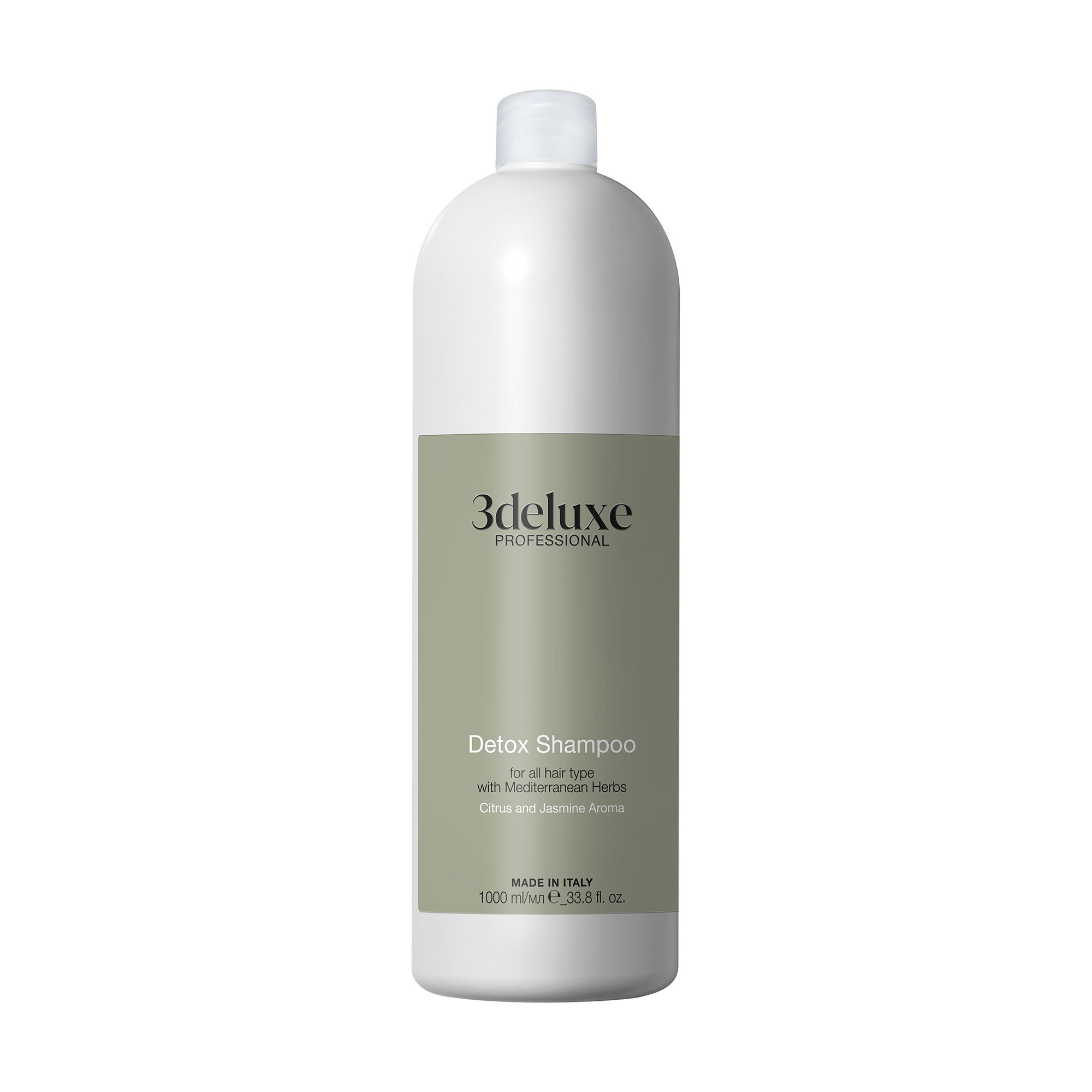 Шампунь-детокс 3DeLuXe Detox Shampoo для всіх типів волосся, із середземноморськими травами, 1 л