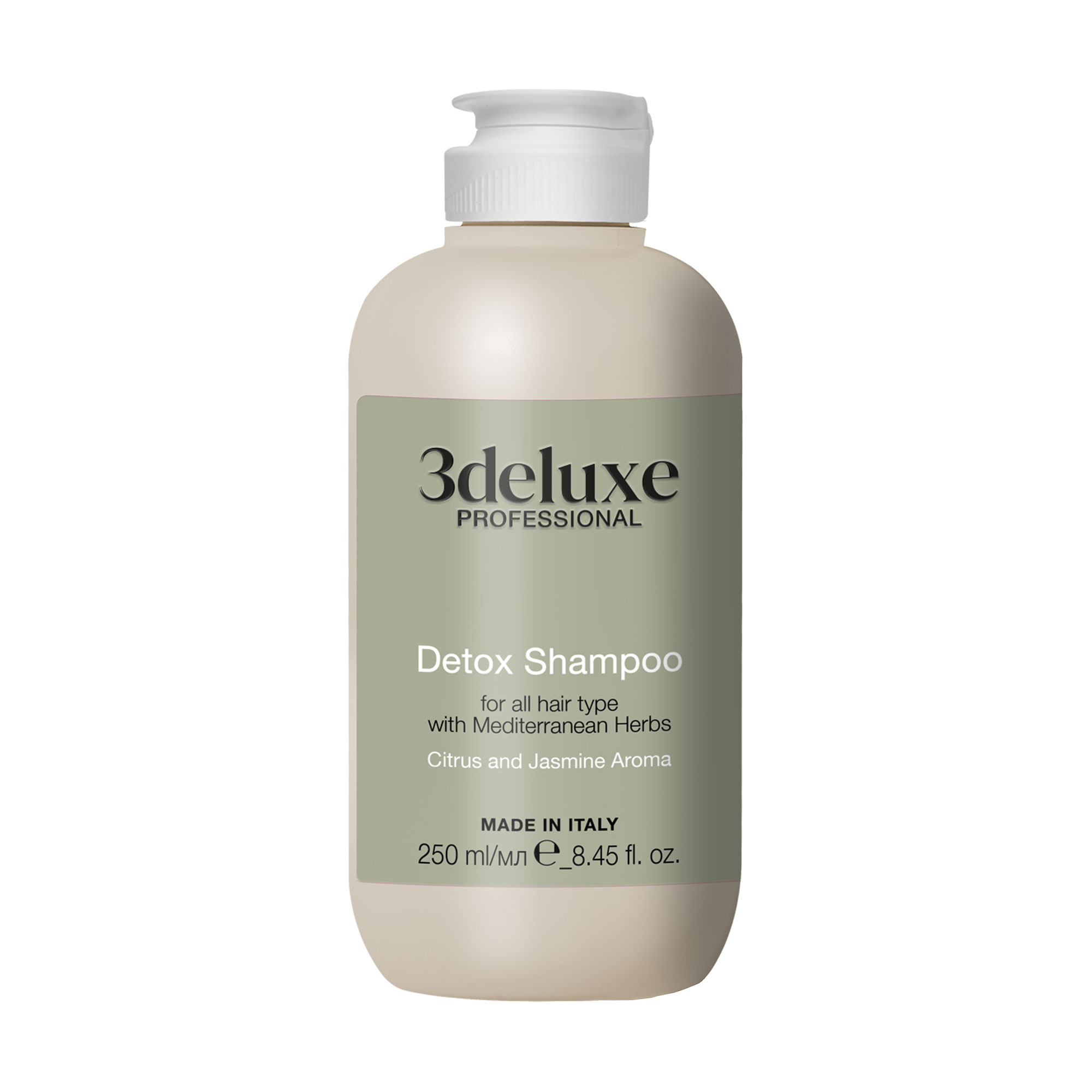Шампунь-детокс 3DeLuXe Detox Shampoo для всіх типів волосся, із середземноморськими травами, 250 мл