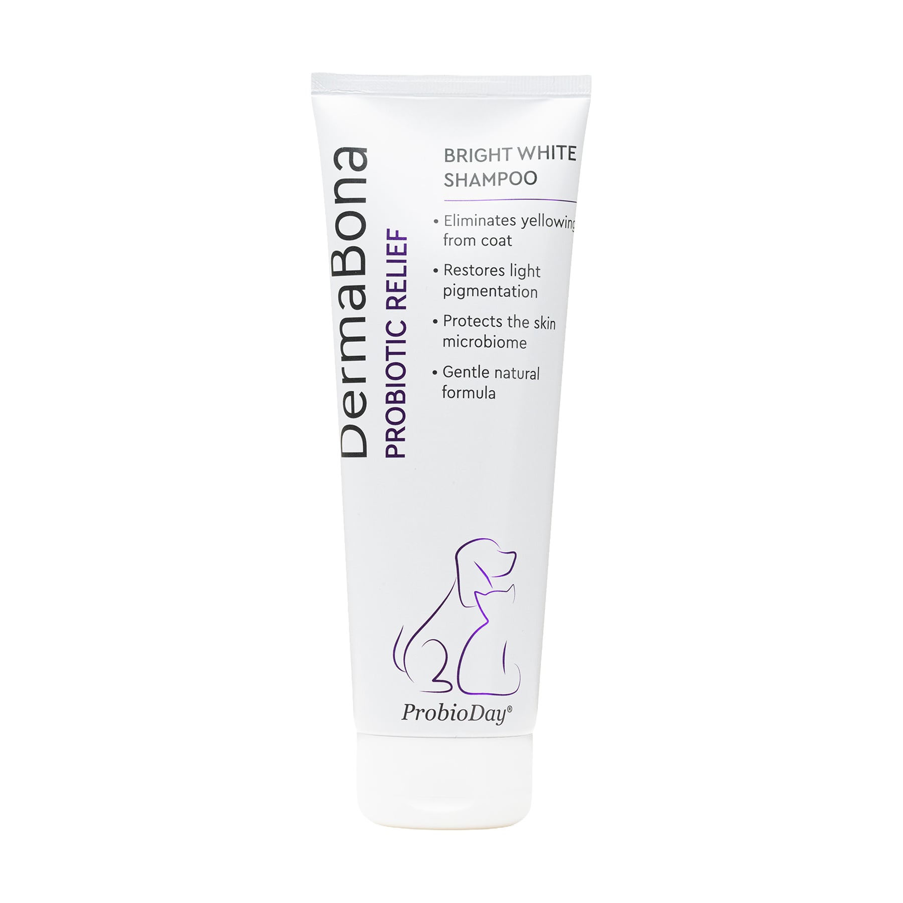 Шампунь для домашніх білосніжних тварин ProbioDay DermaBona Probiotic Relief Bright White Shampoo, 250 мл