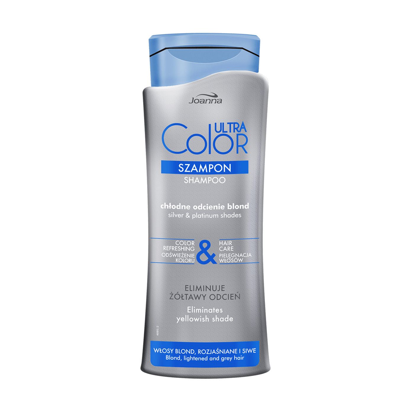 Шампунь для нейтралізації жовтизни волосся Joanna Ultra Color Shampoo для освітленого та сивого волосся, 400 мл