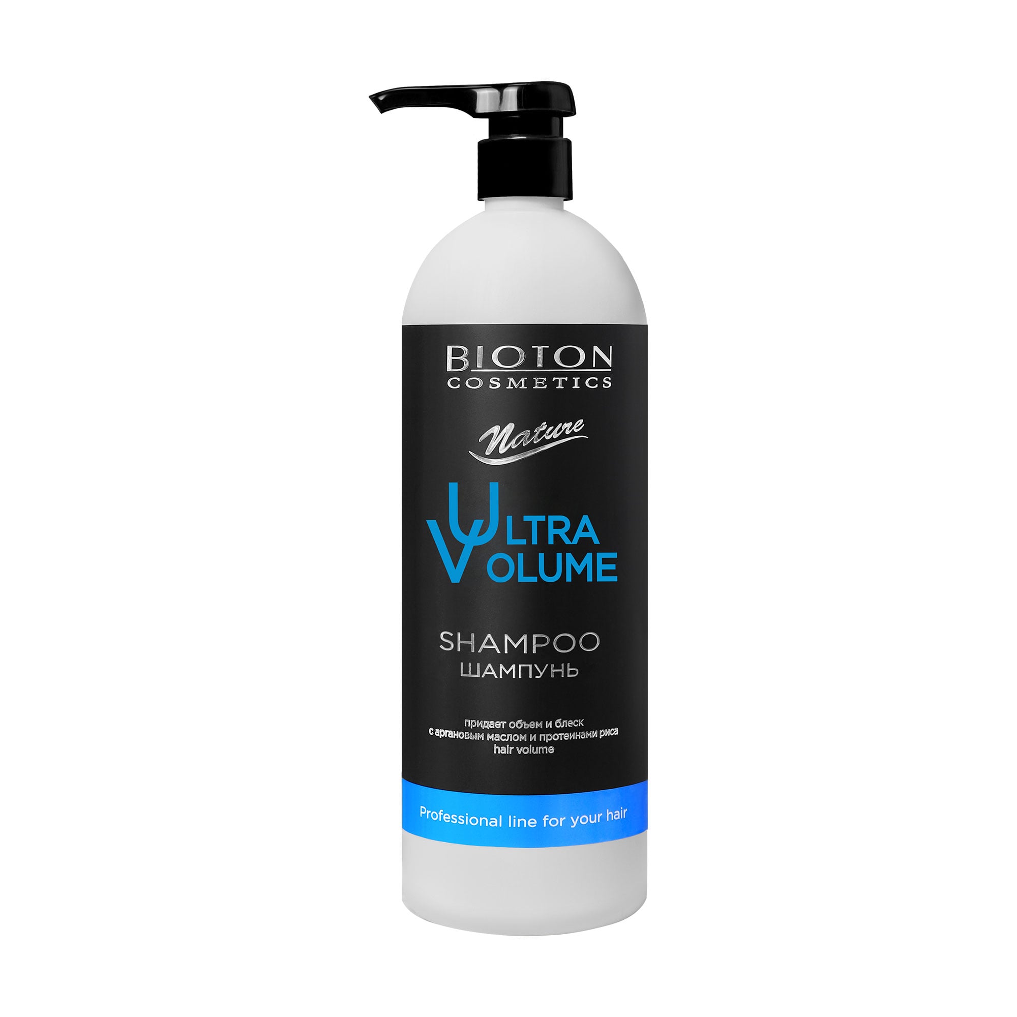 Шампунь для об'єму та блиску волосся Bioton Cosmetics Nature Professional Ultra Volume Shampoo, 1 л