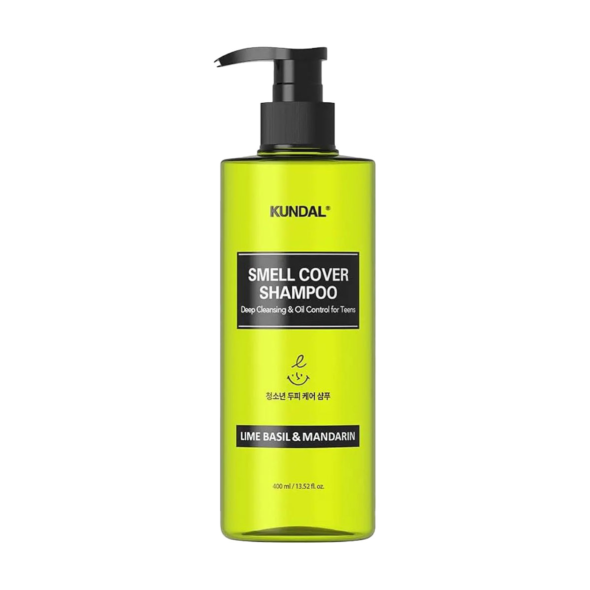 Шампунь для підлітків Kundal Smell Cover Shampoo, Lime Basil &amp; Mandarin проти жирності волосся, 400 мл