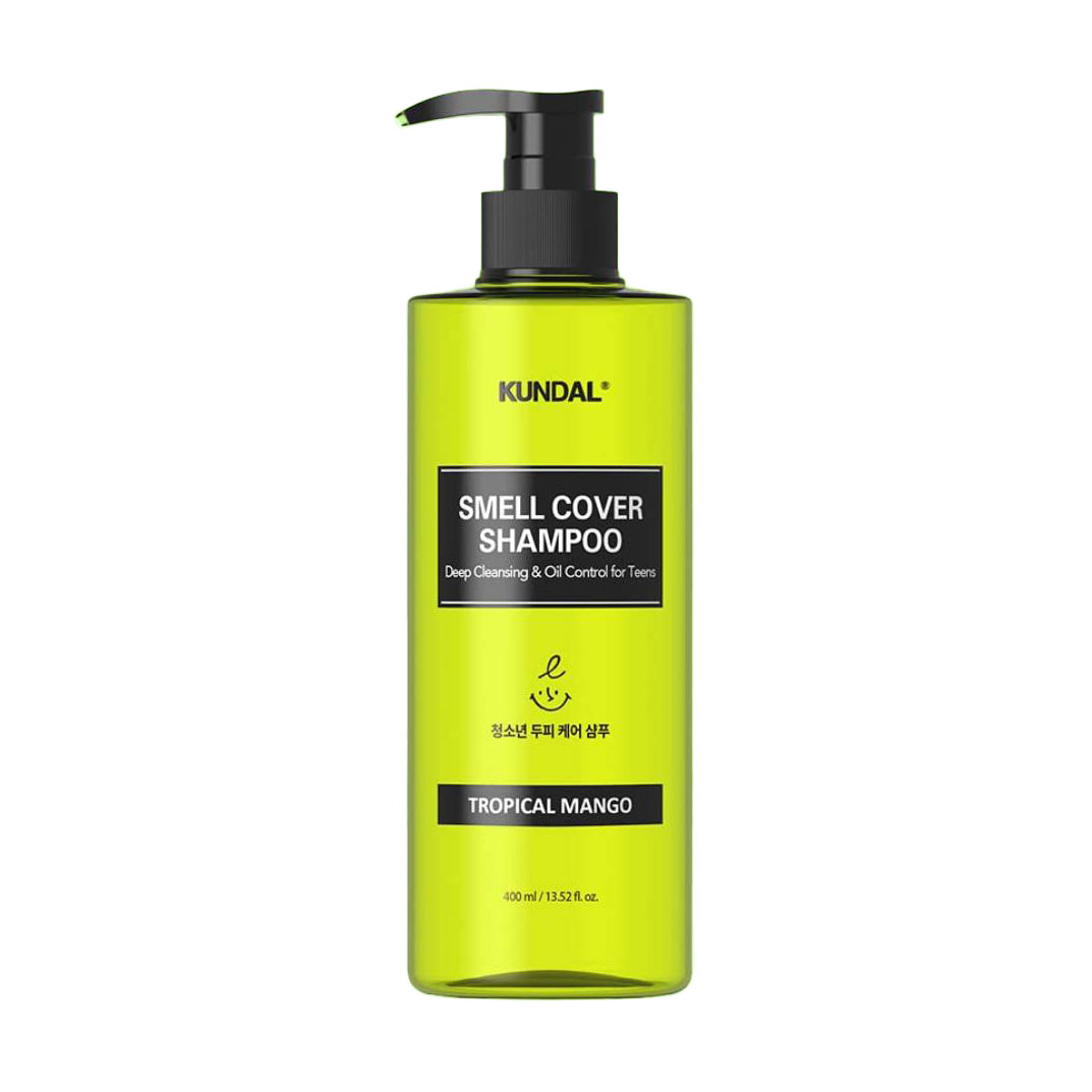 Шампунь для підлітків Kundal Smell Cover Shampoo, Tropical Mango проти жирності волосся, 400 мл