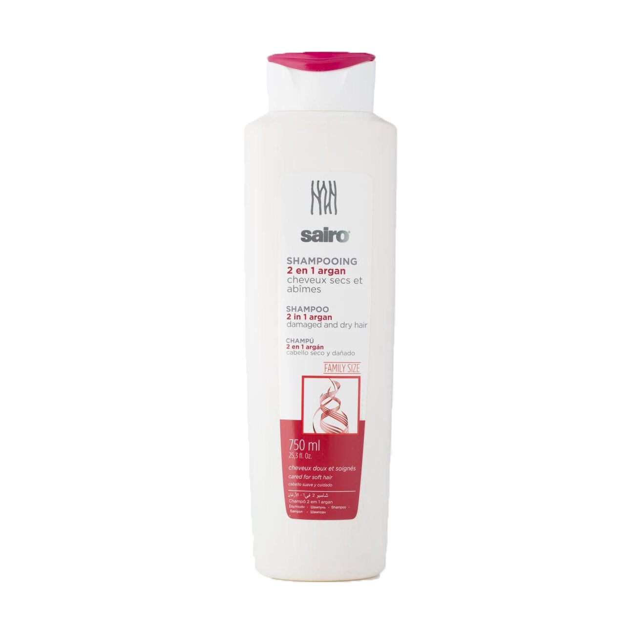 Шампунь для пошкодженого та сухого волосся Sairo Argan Shampoo 2 в 1 аргановий, 750 мл