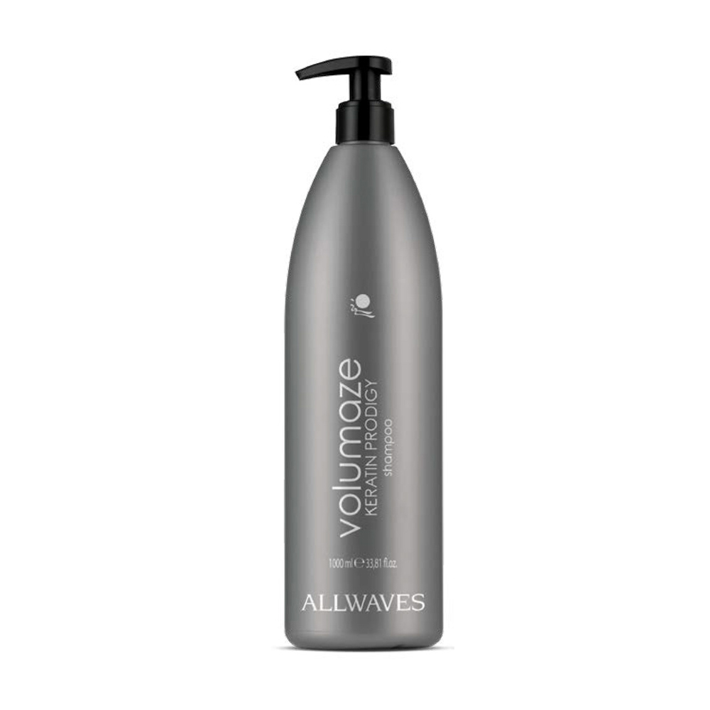 Шампунь для тонкого волосся Allwaves Volumaze Keratin Prodigy Volumising Shampoo з кератином, 1 л