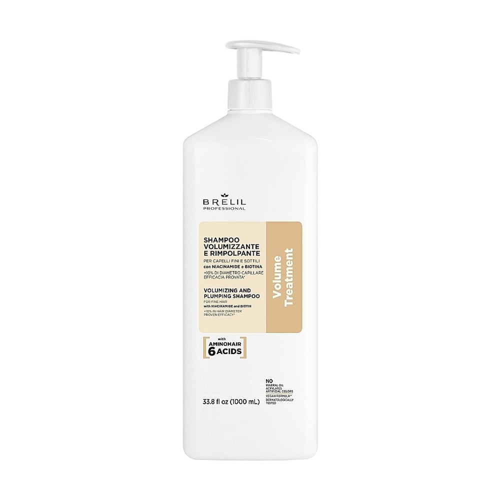 Шампунь для тонкого волосся Brelil Volume Treatment Volumizing And Plumping Shampoo, 1 л